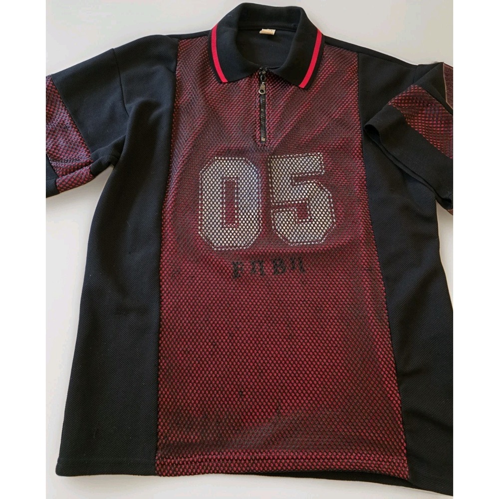 Vintage Y2K FUBU Jersey Shirt Mens XL Mesh Quarter Zip Athletic Streetwear 05